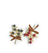 Marble Winter Berry Decorations and Card Holders Pair - Multi