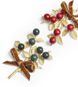 Marble Winter Berry Decorations and Card Holders Pair - Multi