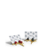 Marble Winter Berry Decorations and Card Holders Pair - Multi
