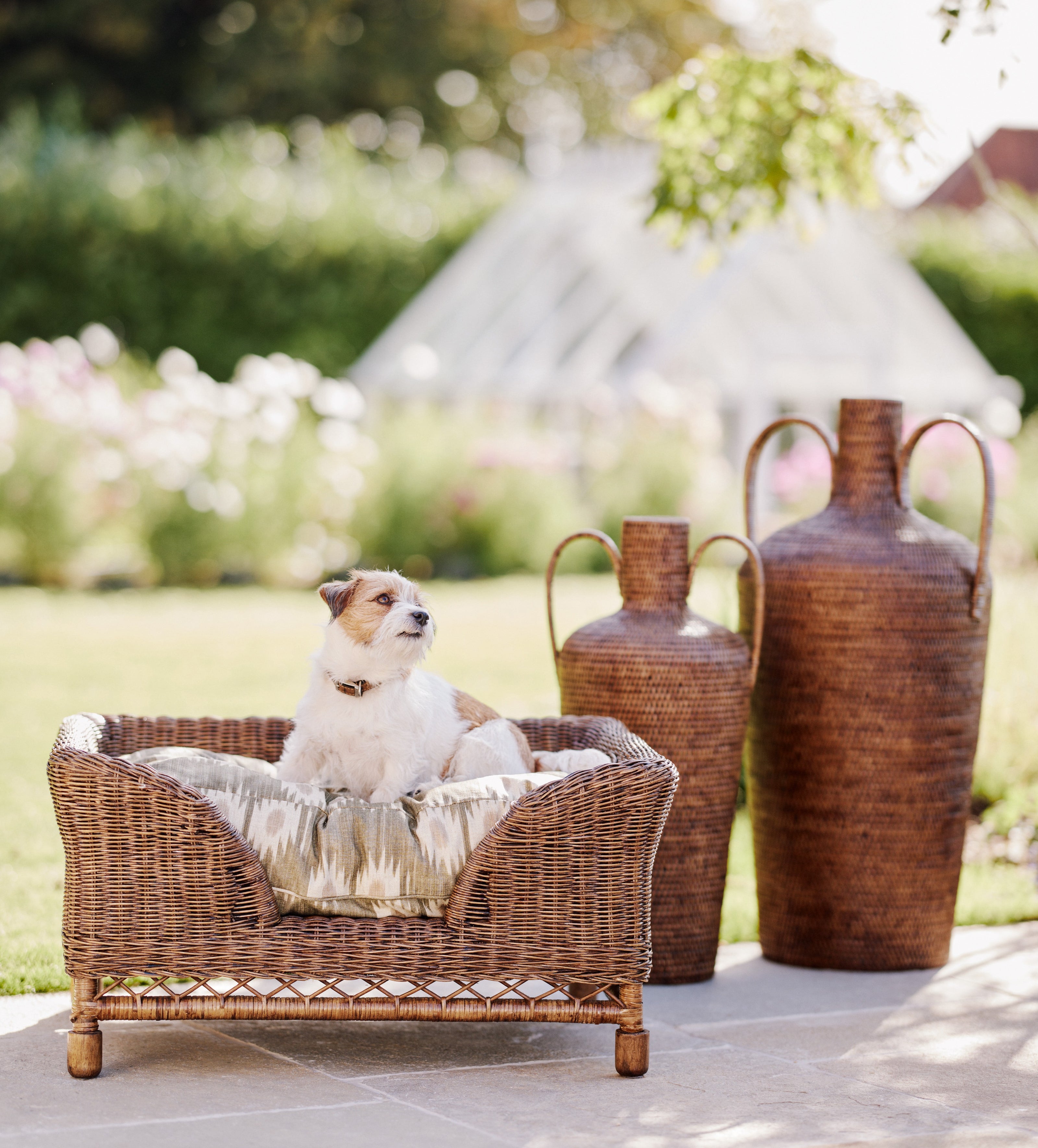 Rattan Mattaban Pet Bed - Medium - Antique Brown