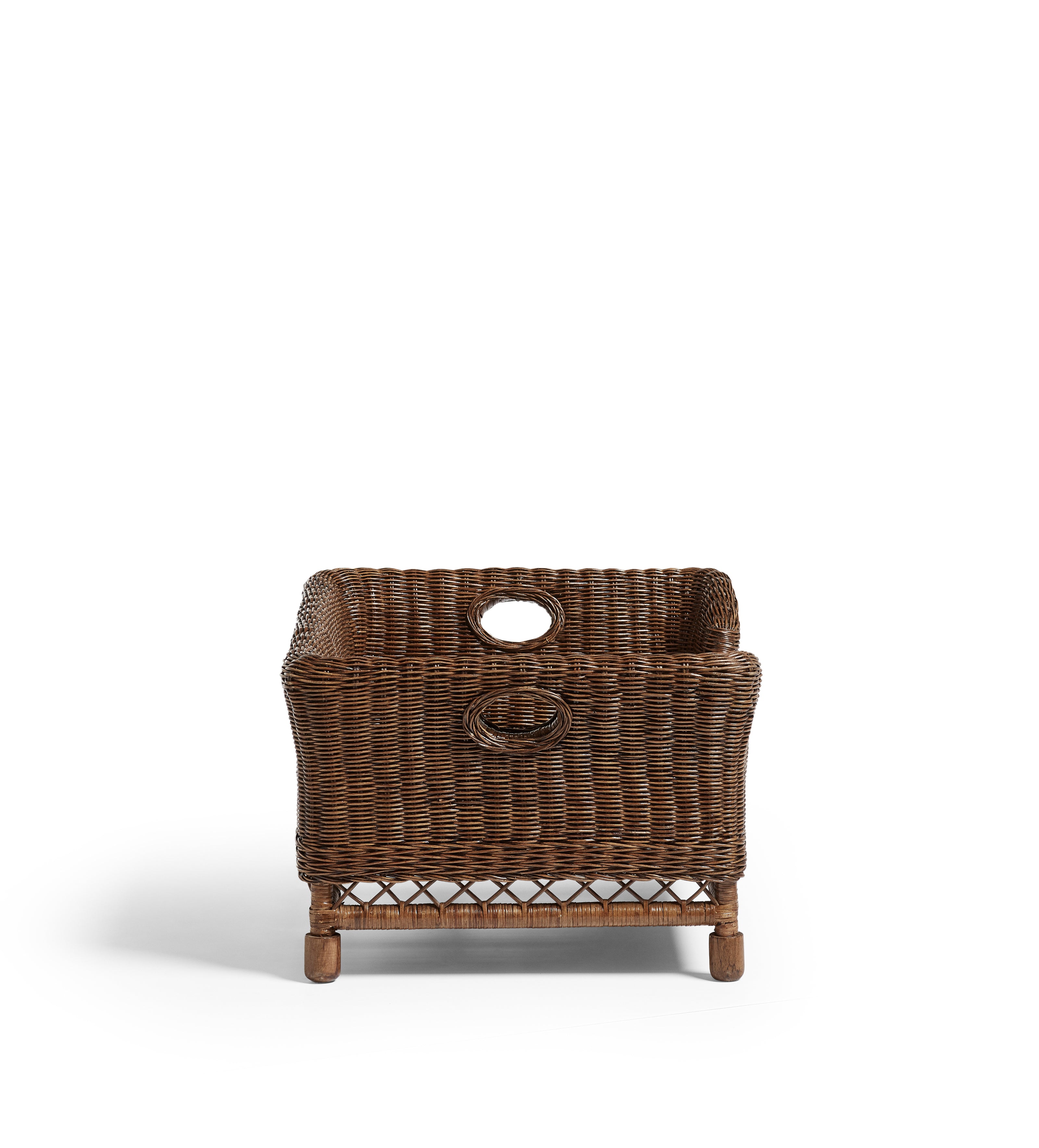 Rattan Mattaban Pet Bed - Medium - Antique Brown