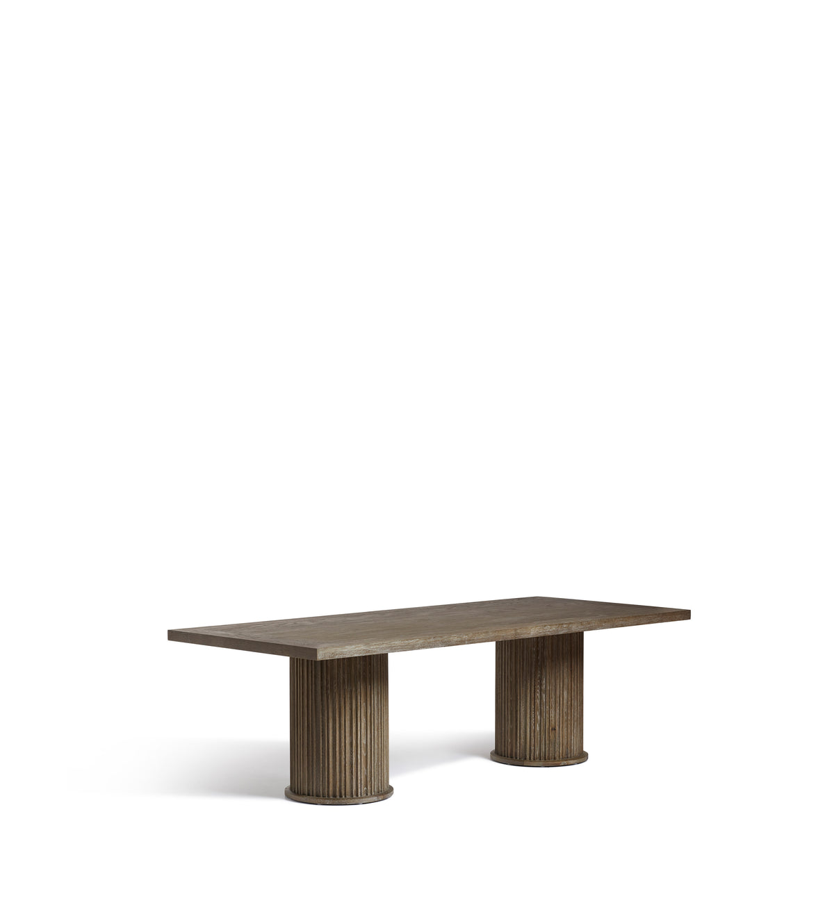 Marcus Rectangular Dining Table - Medium - Burnt Oak Brown | OKA