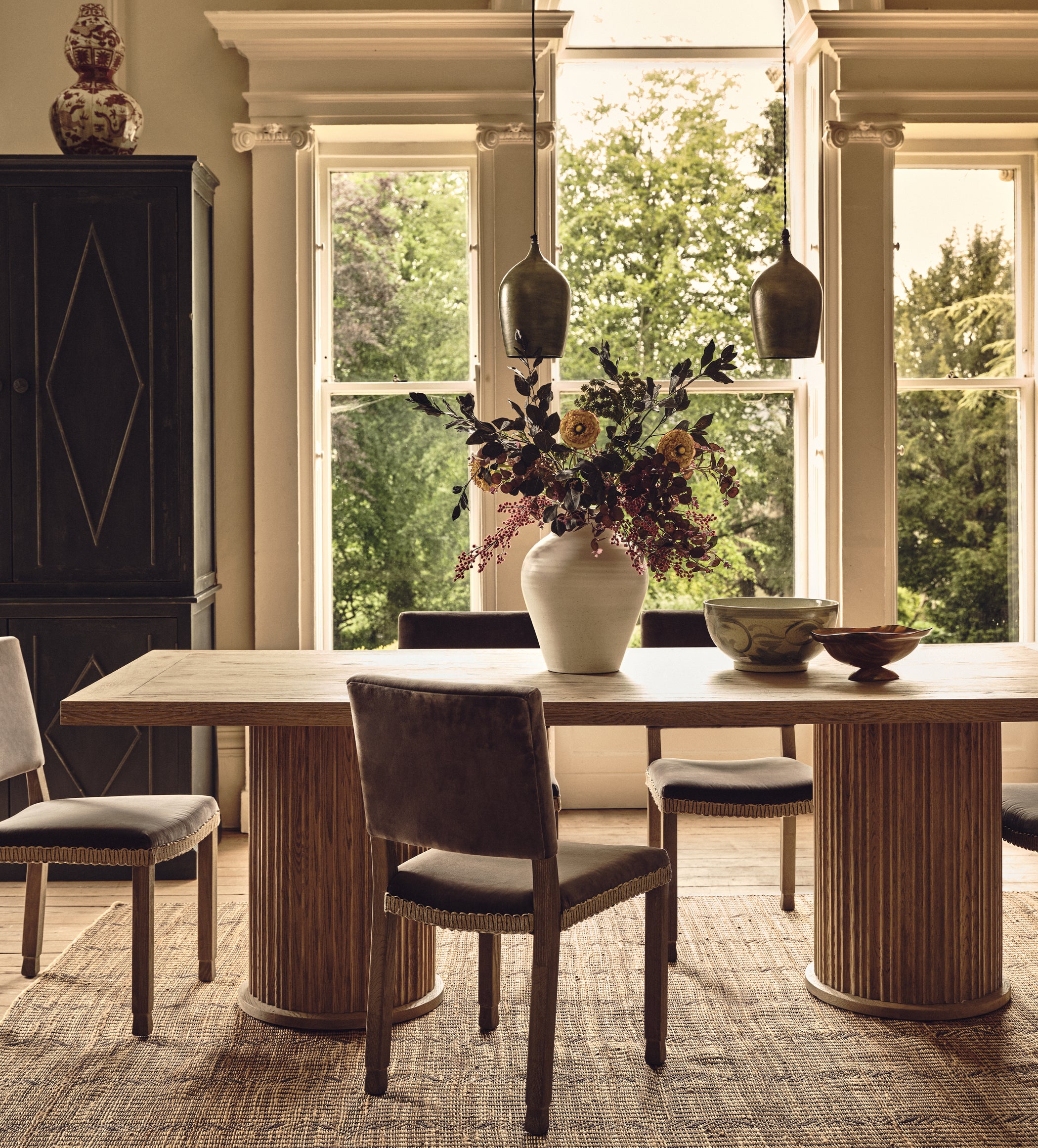 Marcus Rectangular Dining Table - Medium - Weathered Oak