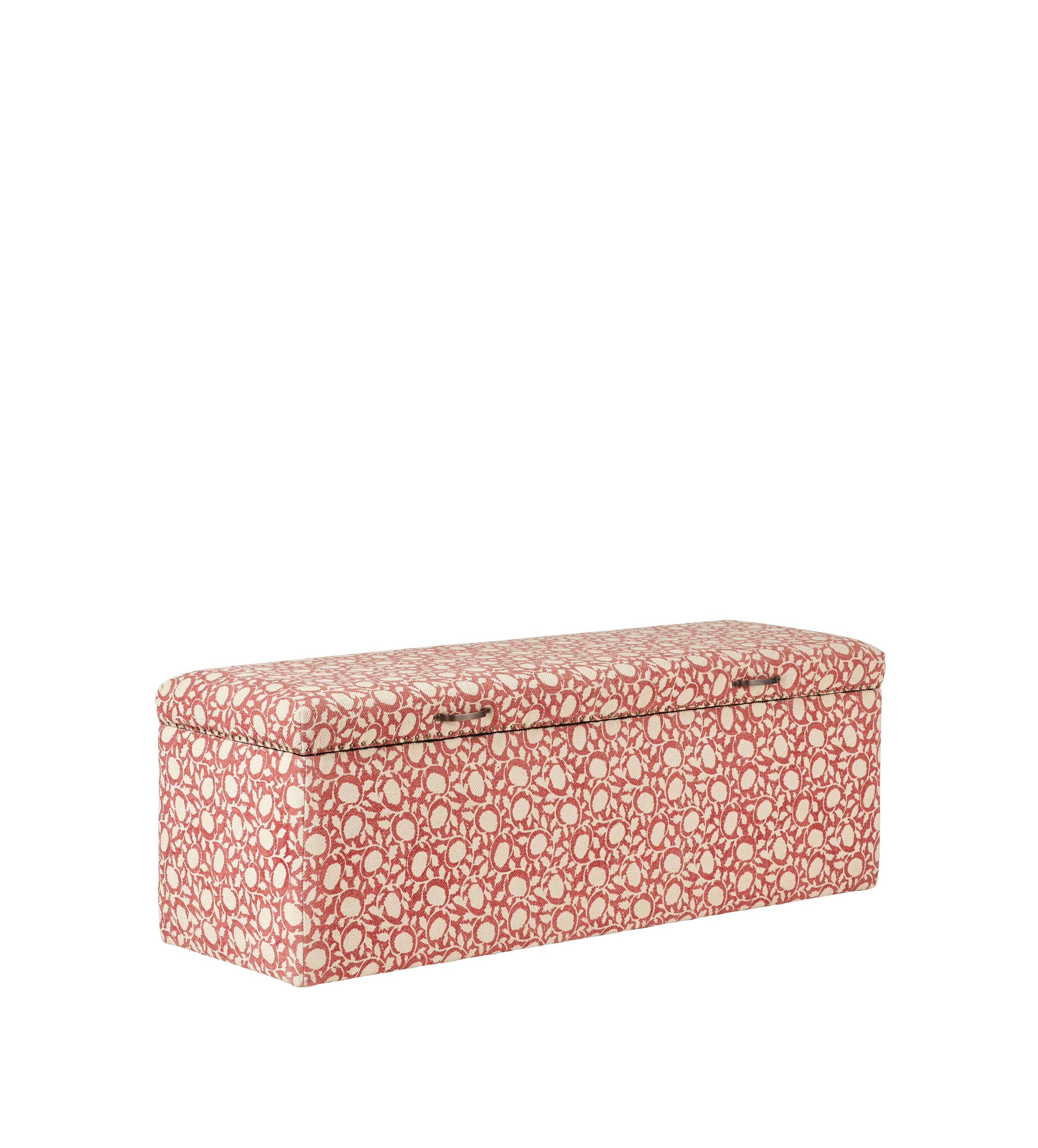 Mekar Upholstered Trunk - Washed Rust