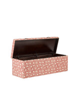 Mekar Upholstered Trunk - Washed Rust