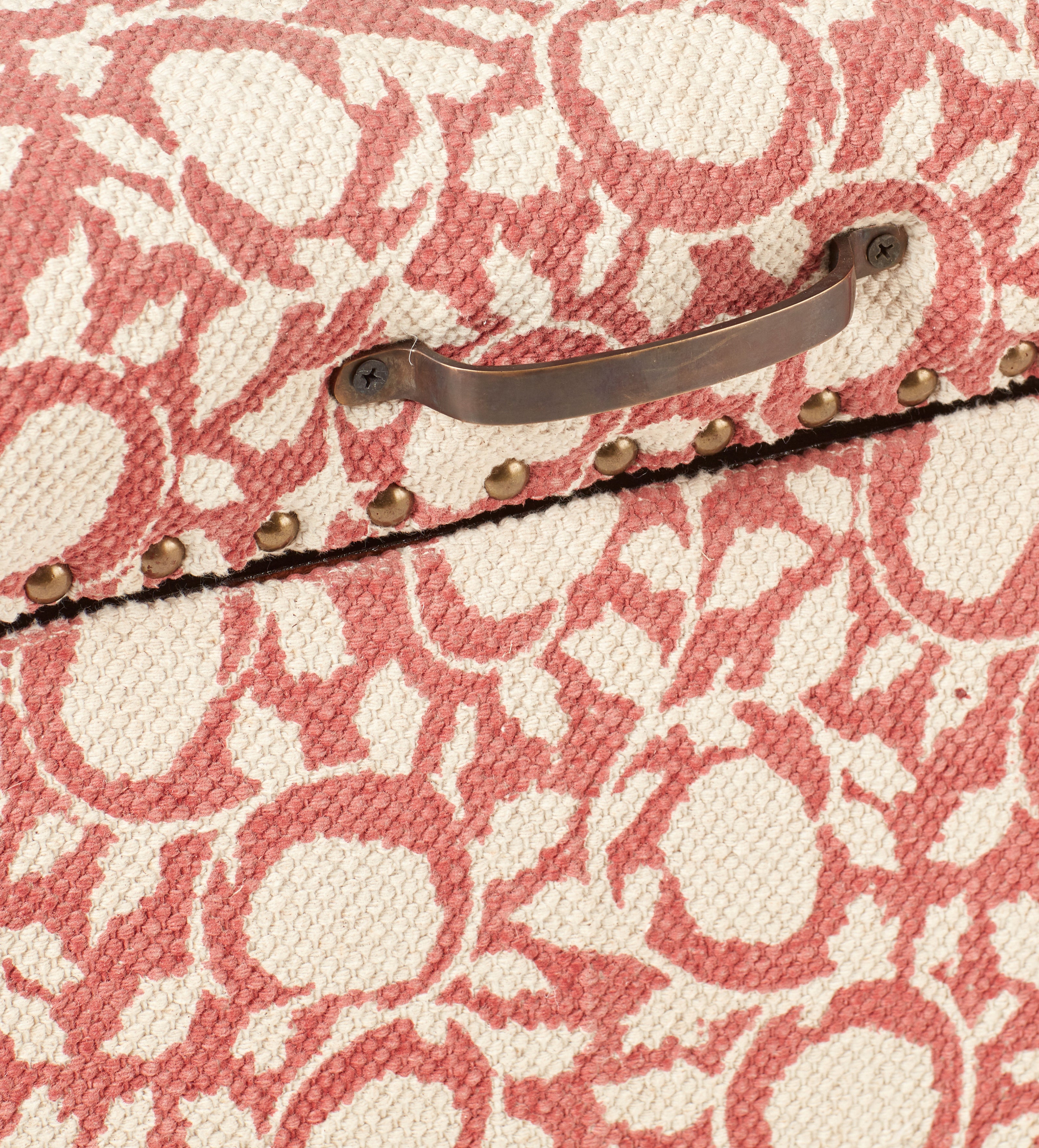 Mekar Upholstered Trunk - Washed Rust