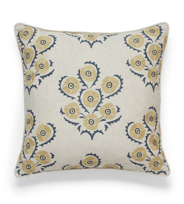 Memi Cushion Cover - Petrol/Ochre