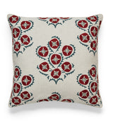 Memi Cushion Cover - Warm Red/Air Force Blue