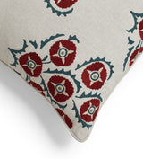 Memi Cushion Cover - Warm Red/Air Force Blue