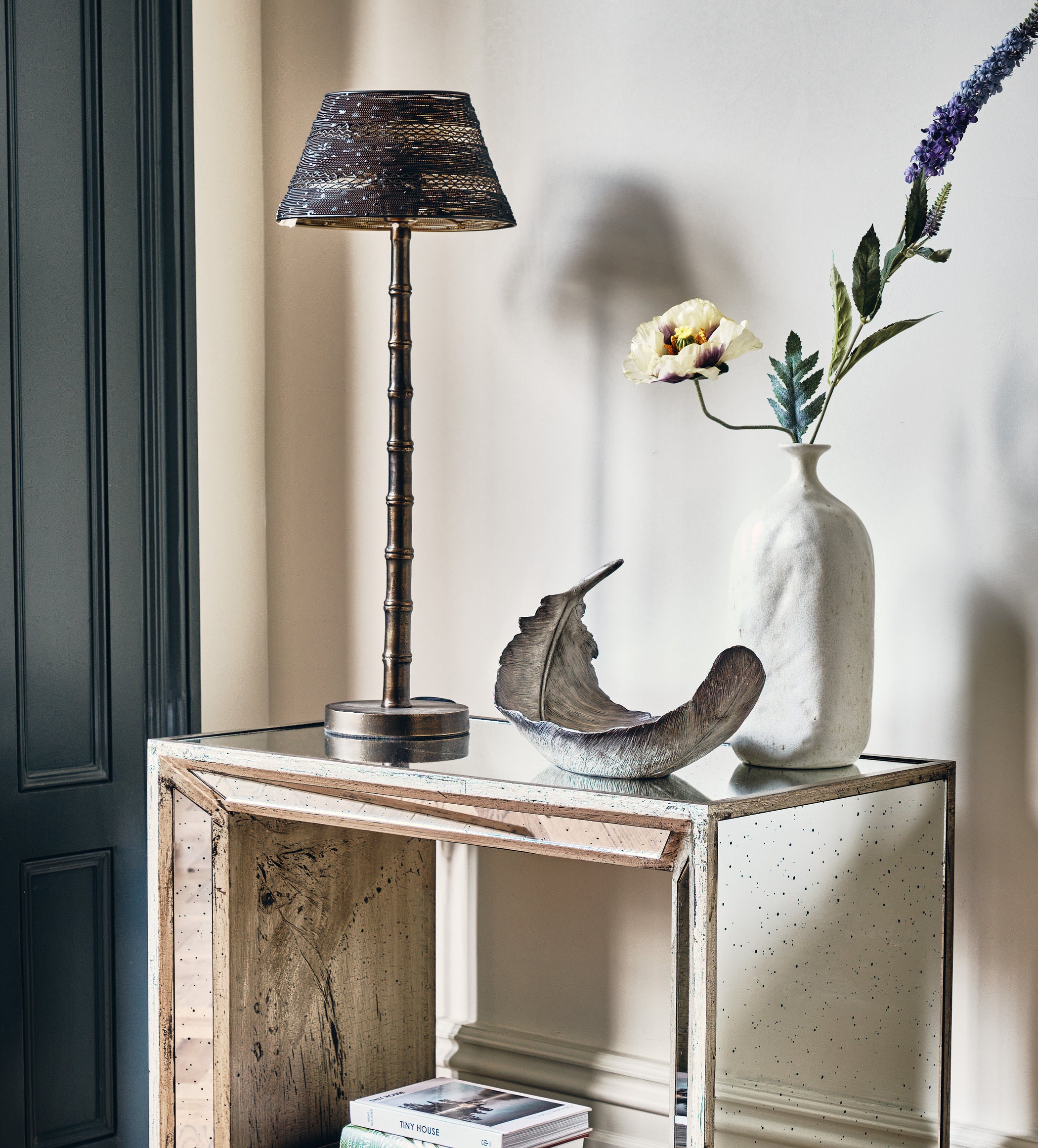 Merdiven Table Lamp and Shade - Antique Bronze