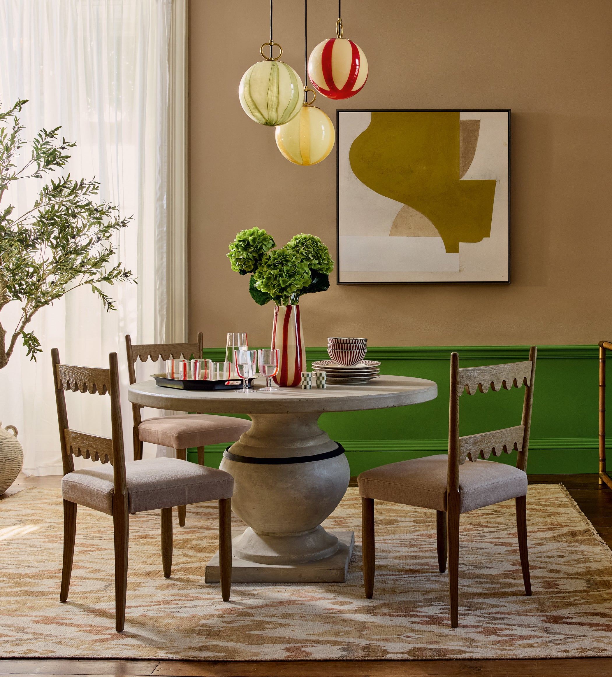 Meridiem Framed Wall Art - Mustard