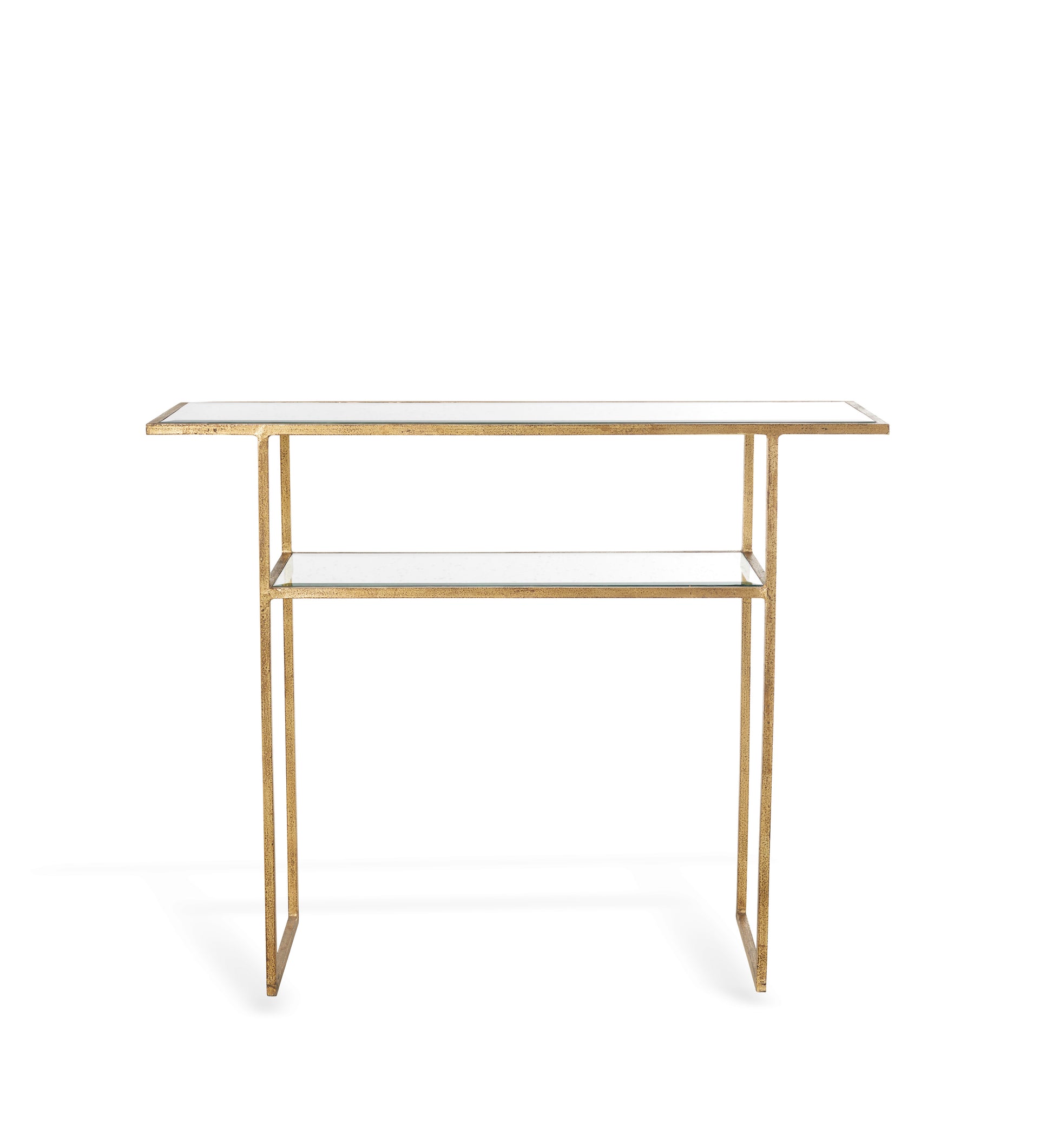 Merle Console Table Antiqued Glass