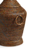 Meutia Rattan Table Lamp Base - Antique Brown