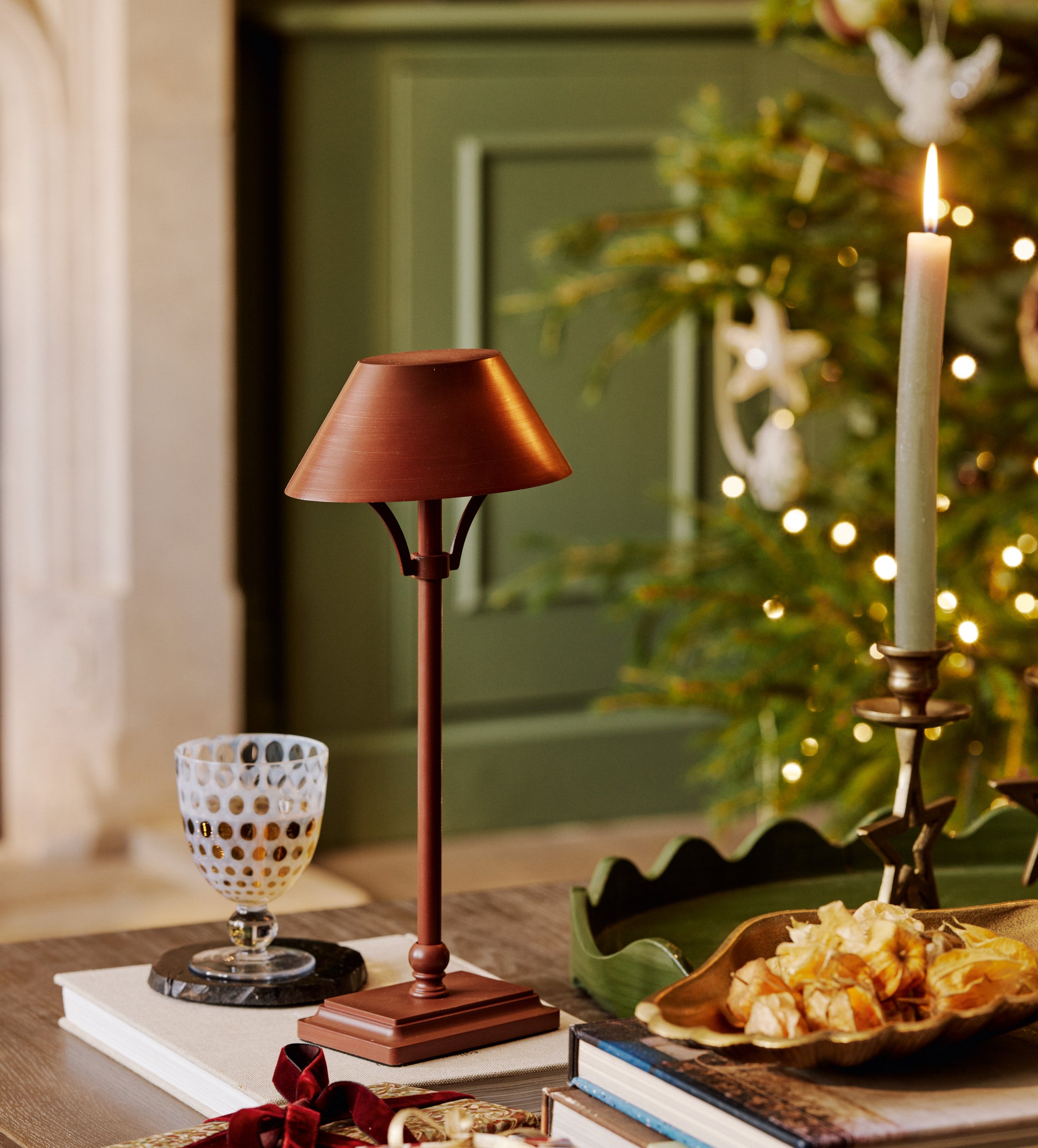 Mini Grisewood Wireless Lamp and Shade - Burnt Caramel