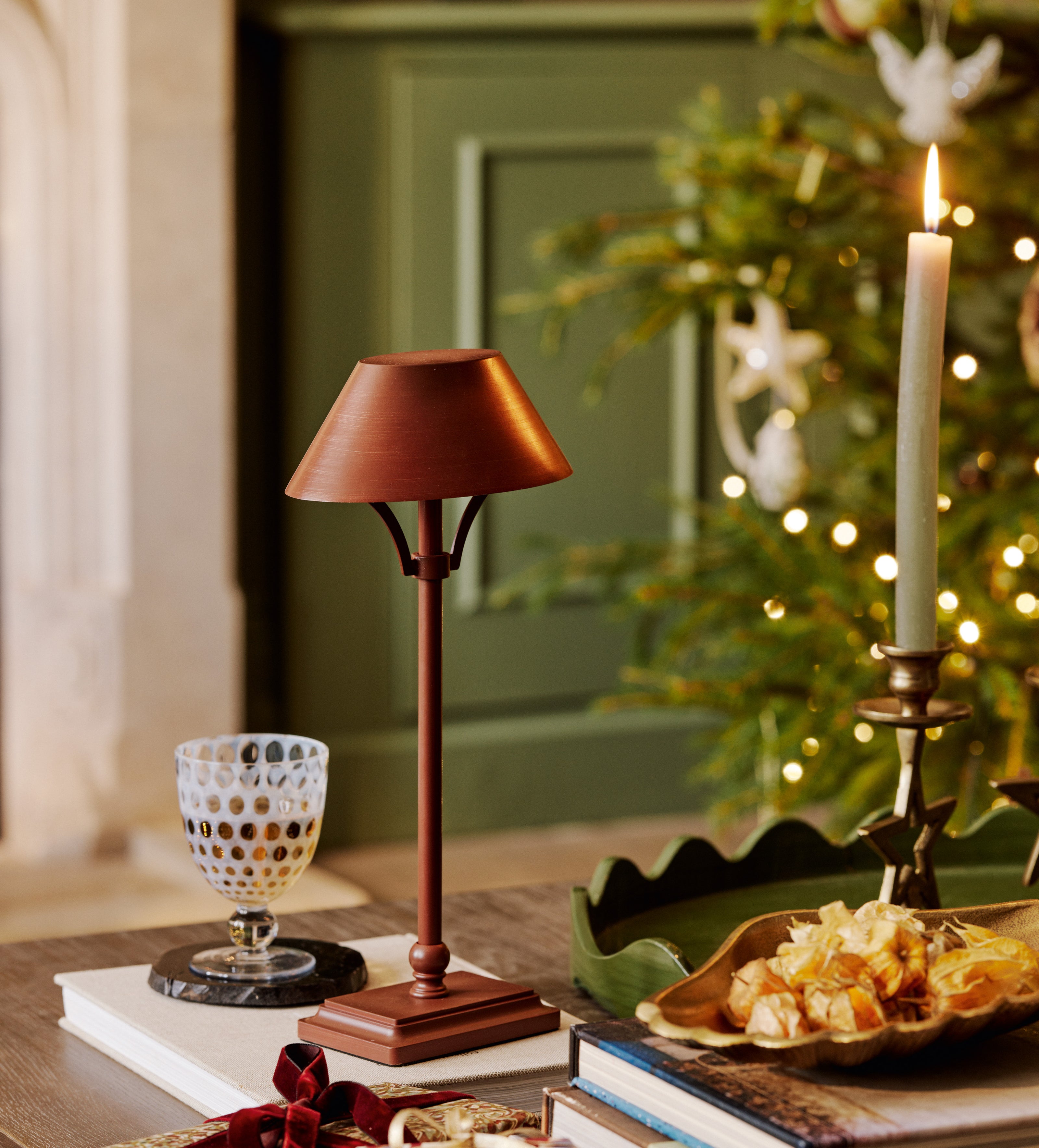 Mini Grisewood Wireless Lamp and Shade - Burnt Caramel