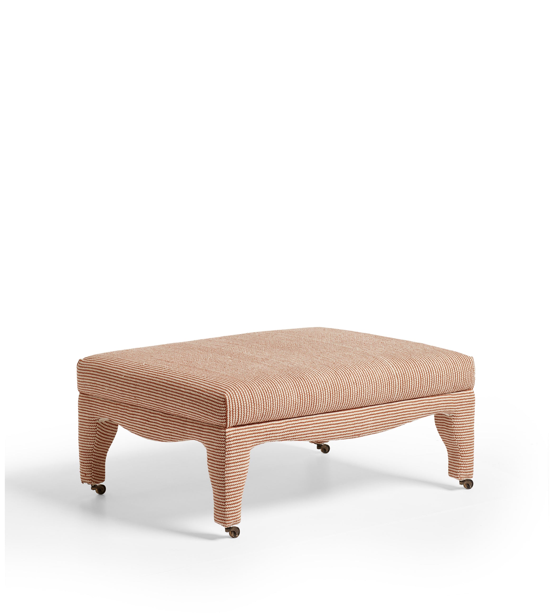 Montalto Upholstered Ottoman - Dirty Orange