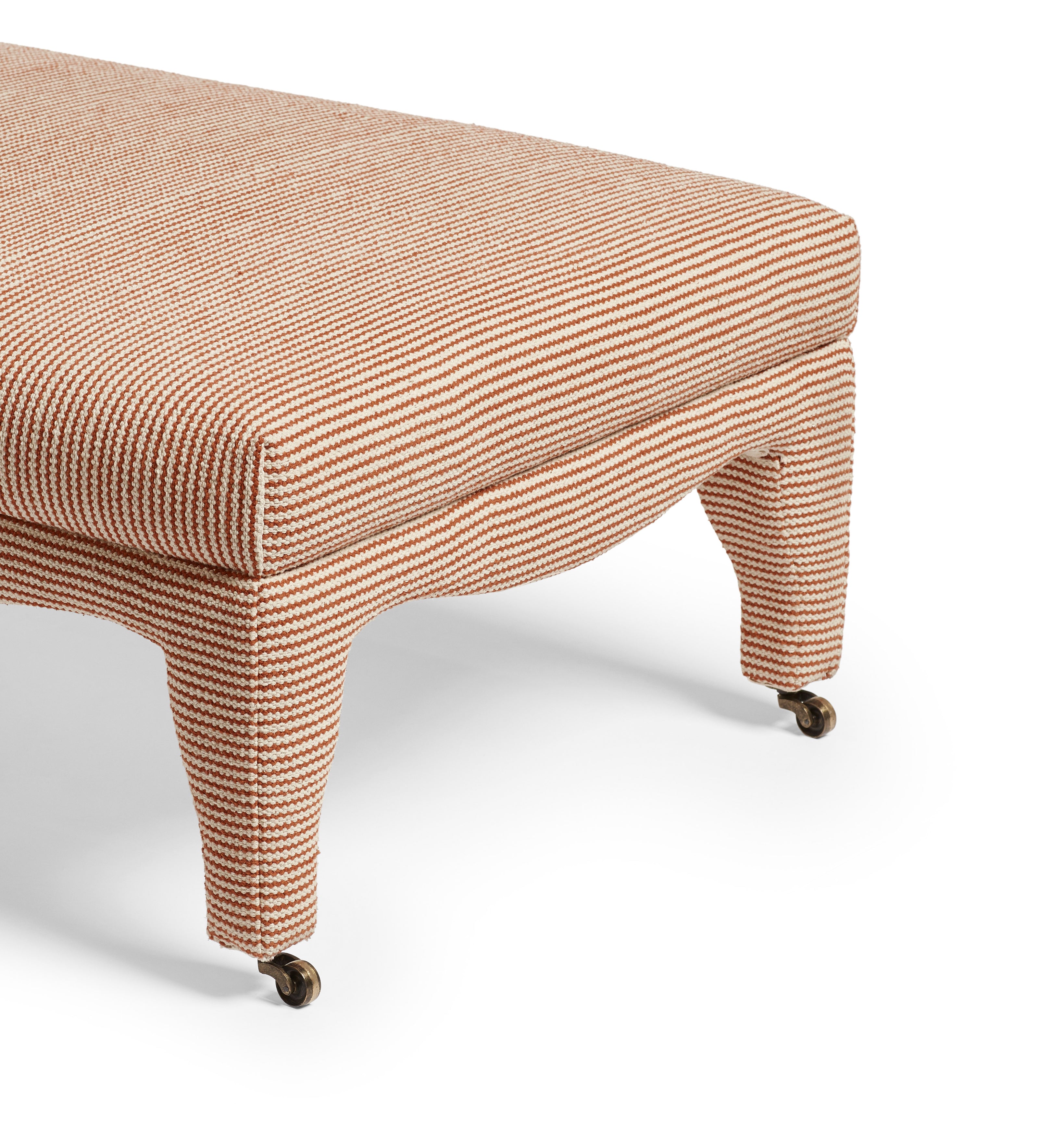 Montalto Upholstered Ottoman - Dirty Orange