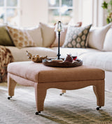 Montalto Upholstered Ottoman - Dirty Orange