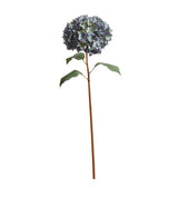 Faux Mophead Hydrangea Stem - Blue