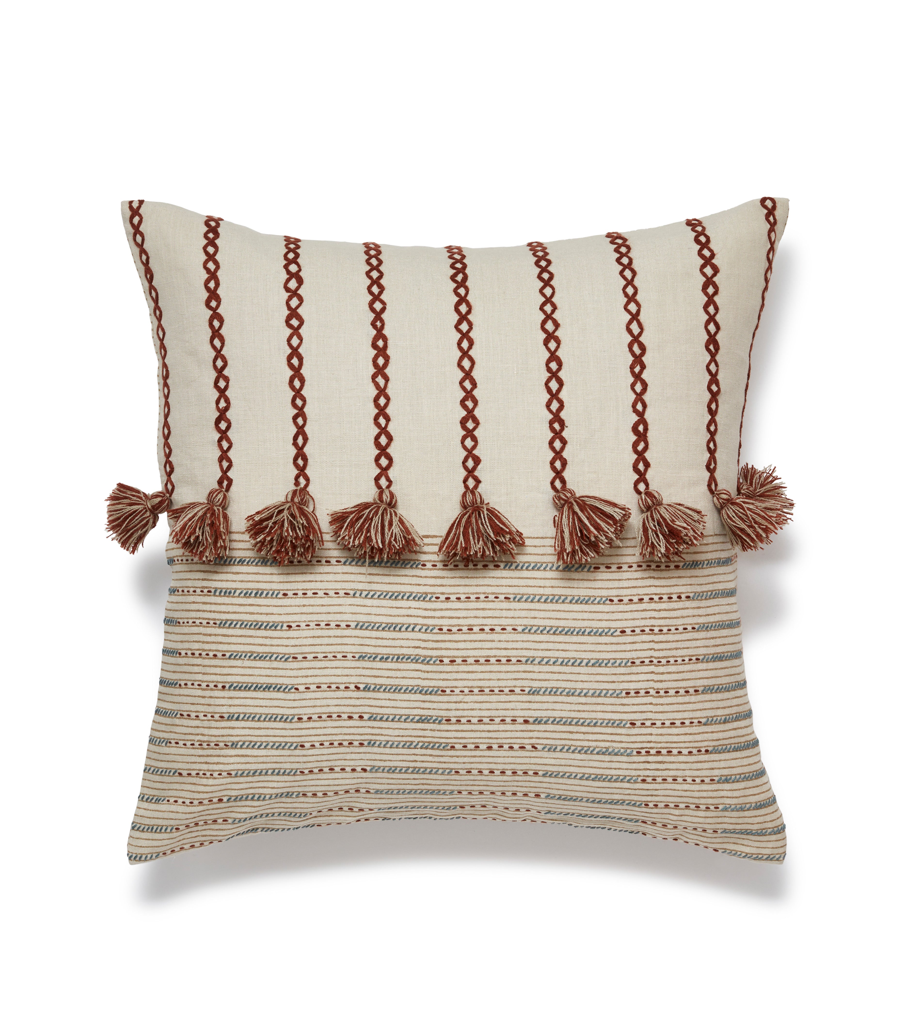 Morse Cushion Cover - Natural/Brown | OKA