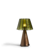 Mosaica Portable Table Lamp and Shade - Green