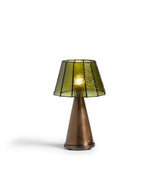 Mosaica Portable Table Lamp and Shade - Green