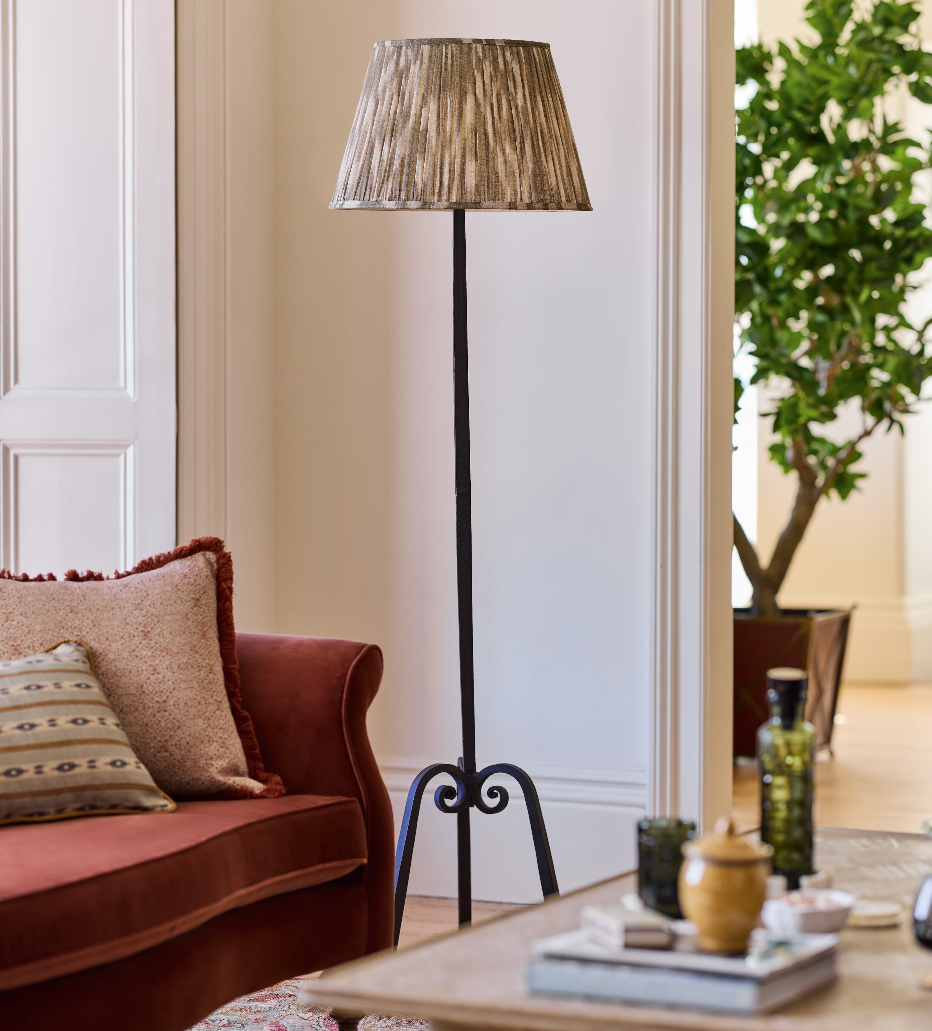 Nasmyth Floor Lamp Base - Blackened Bronze