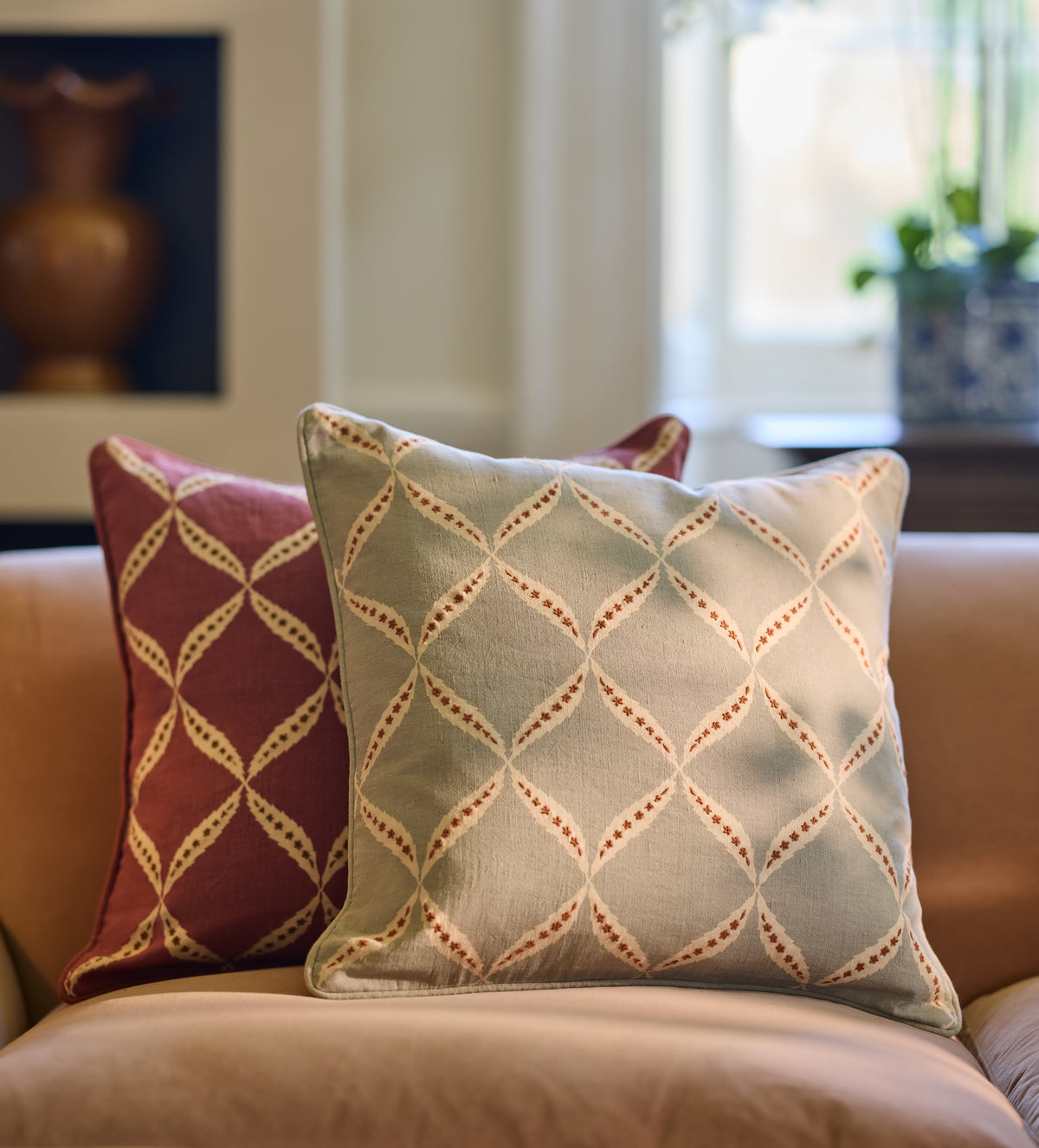 Nava Cushion Cover - Gainsborough Blue