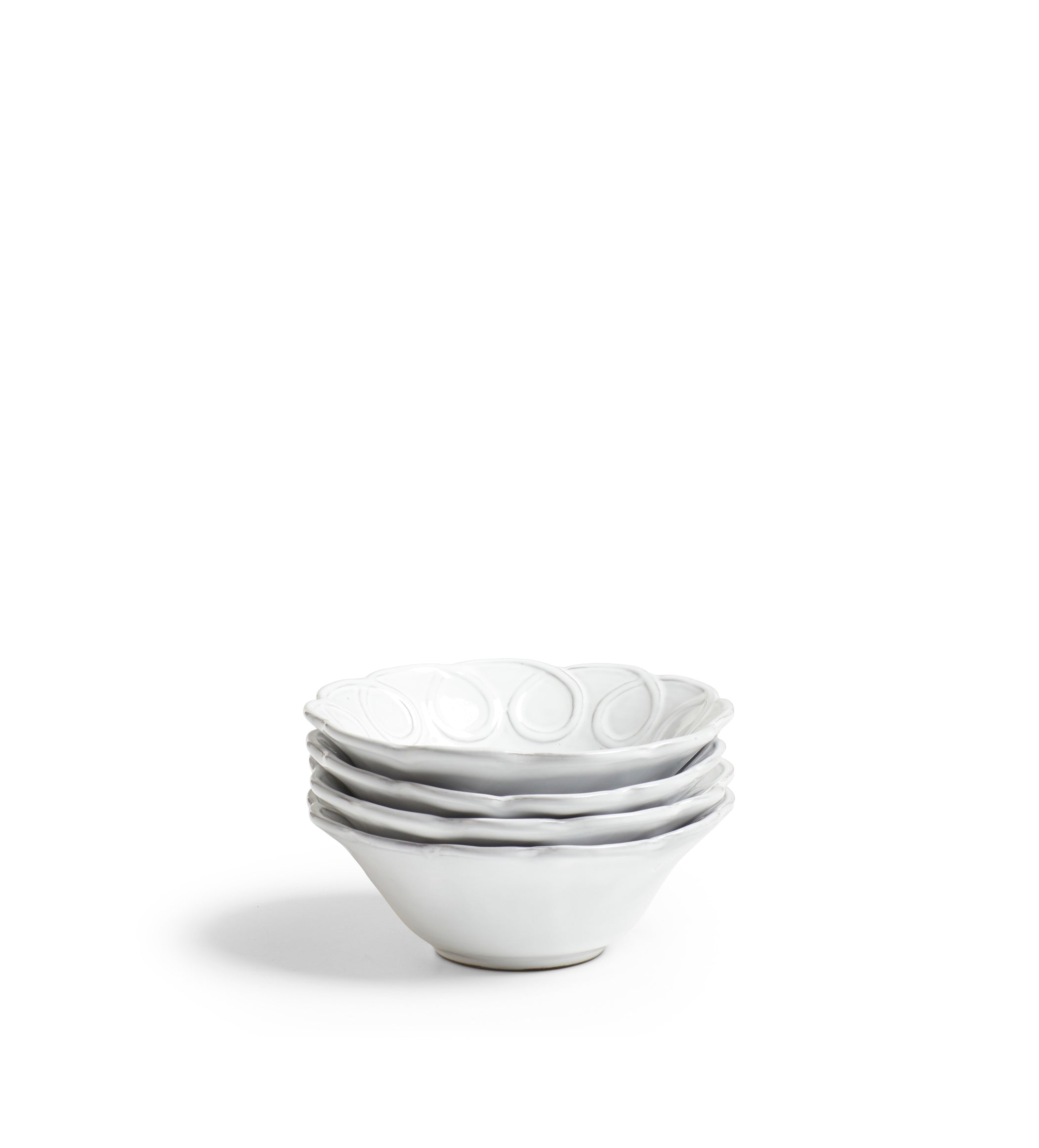 Nephele Cereal Bowls - Set of Four - White