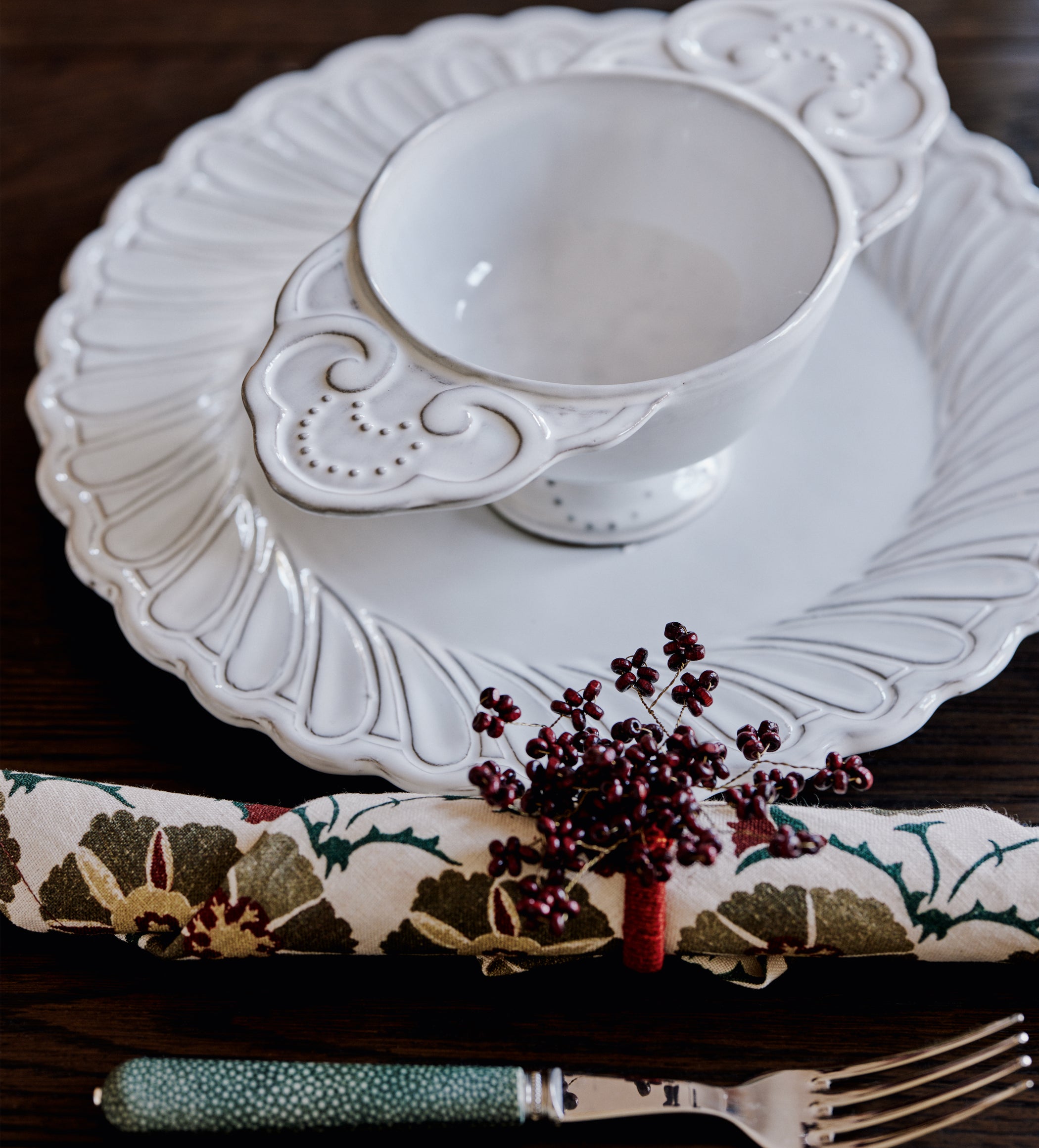 Nephele Dinner Plates - Set of Four - White
