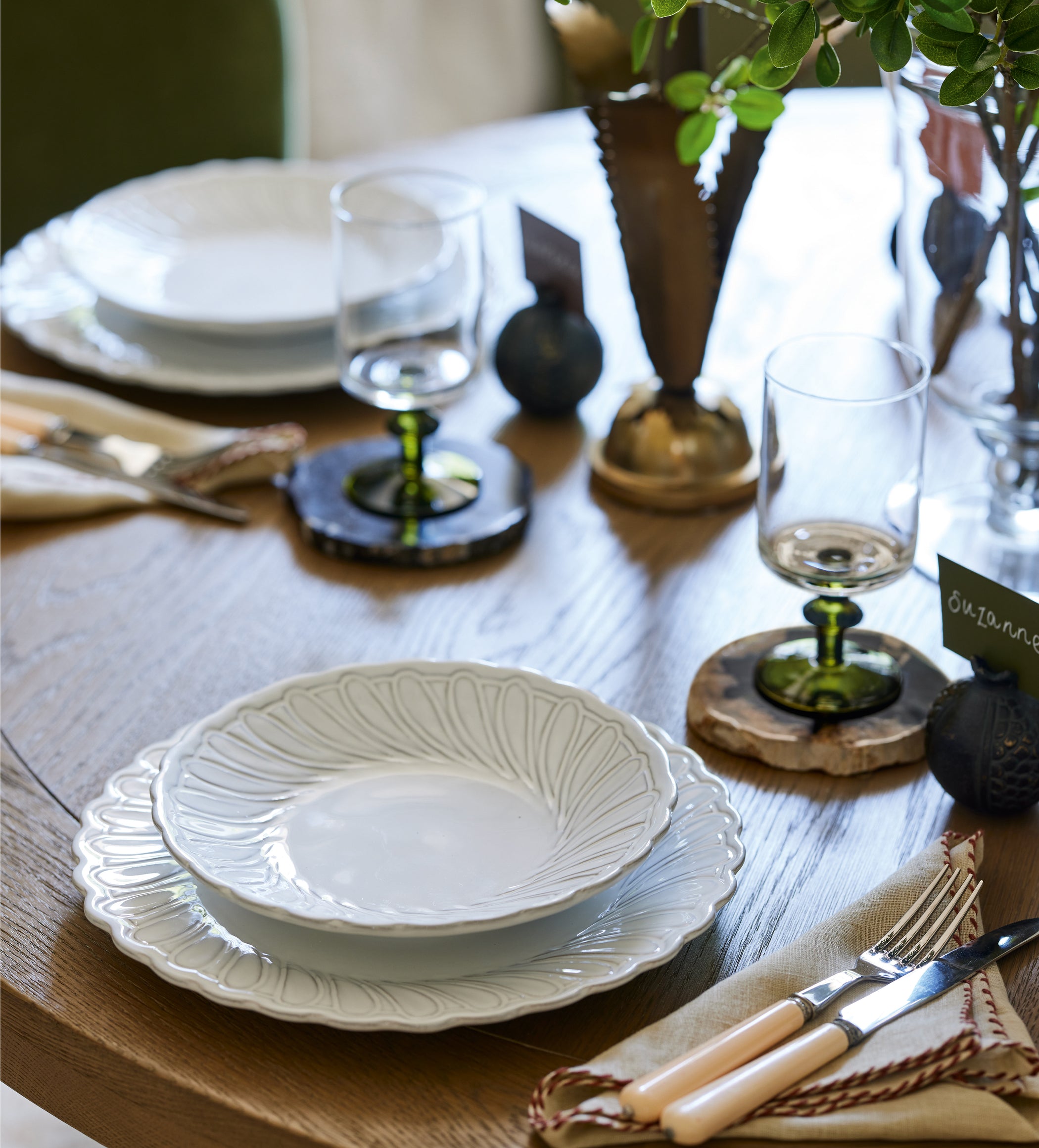 Nephele Pasta Bowls - Set of Four - White