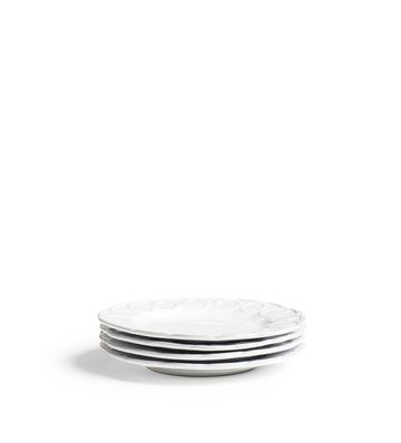 Nephele Side Plates - Set of Four - White