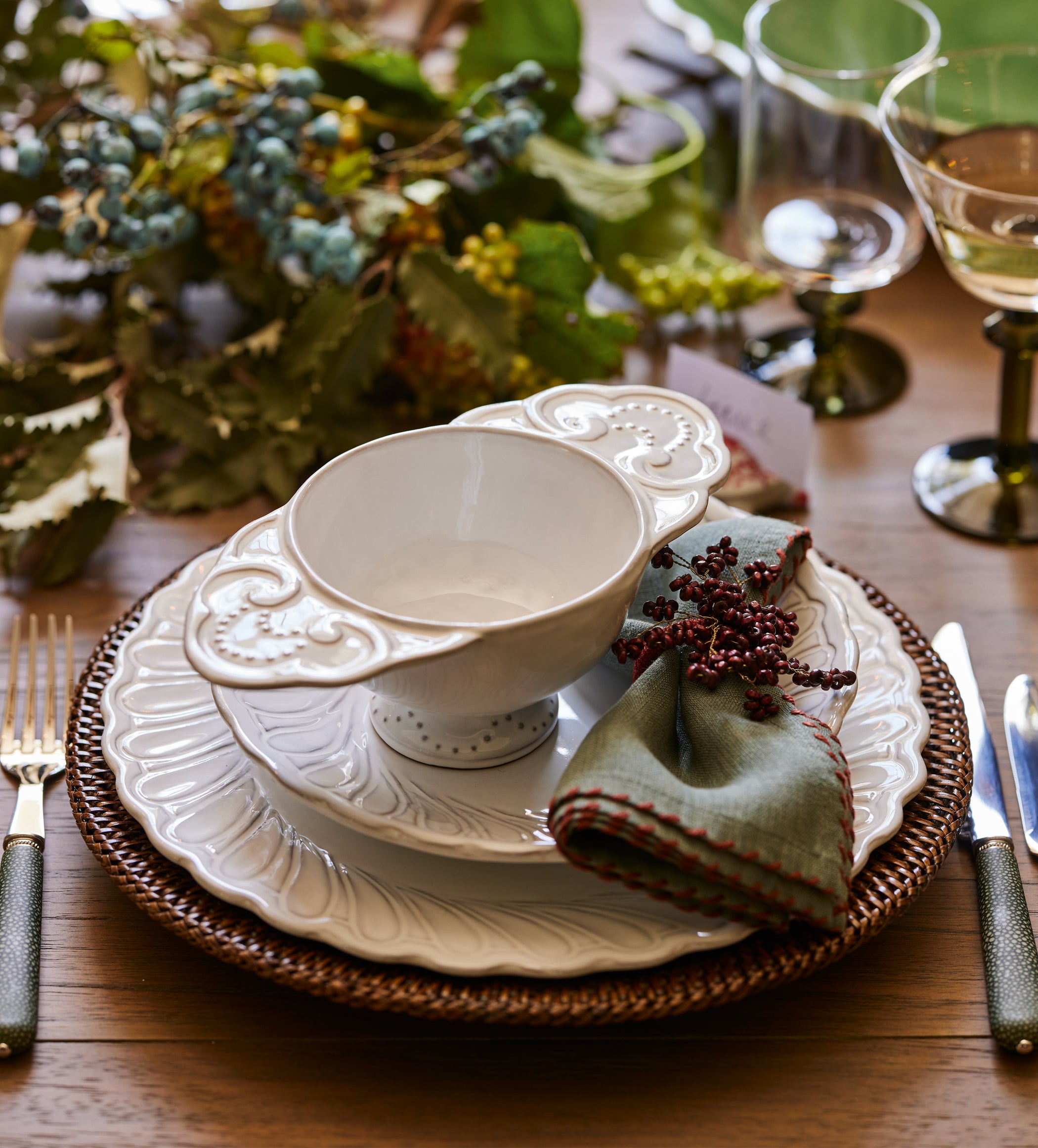 Nephele Side Plates - Set of Four - White