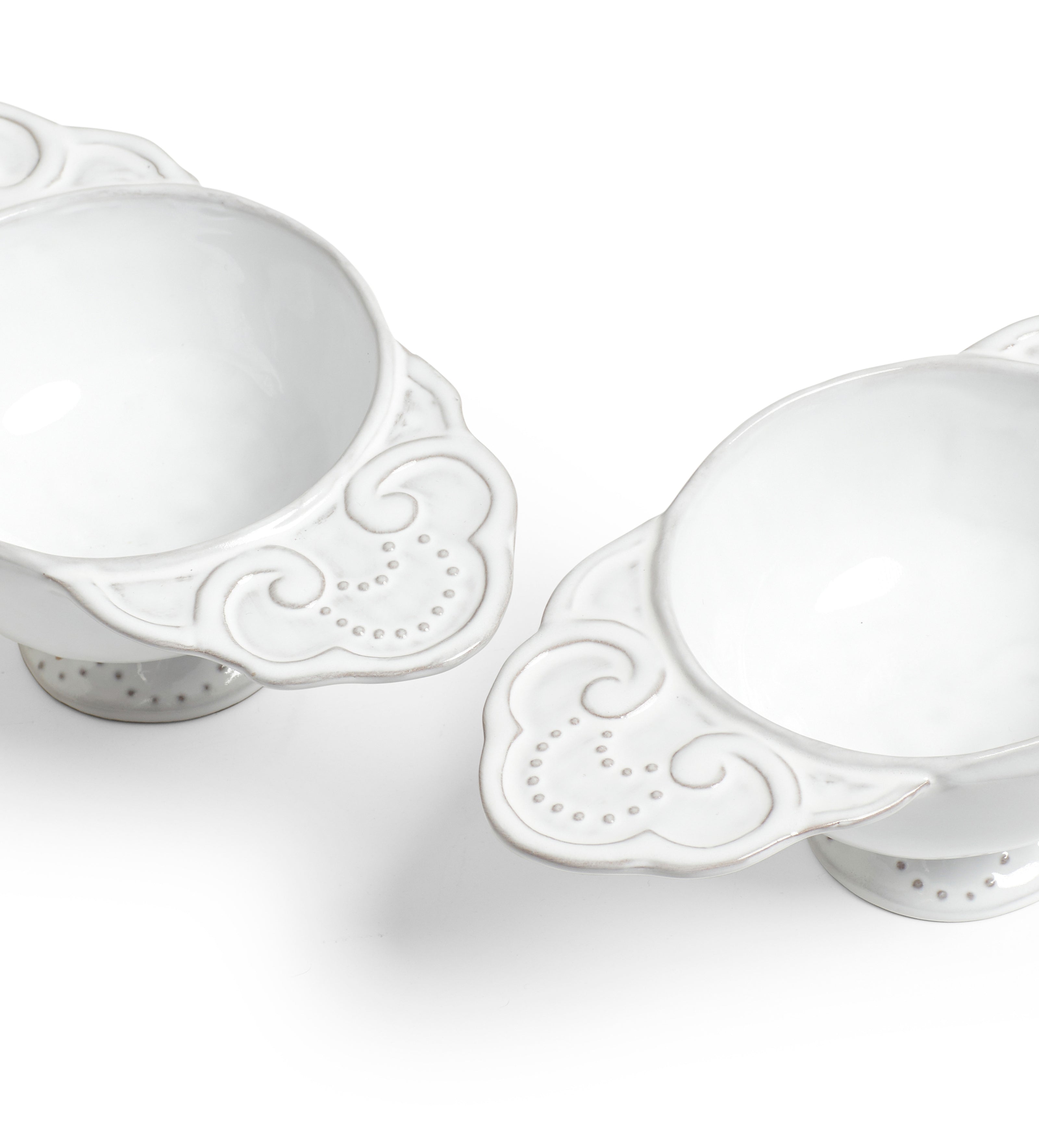 Nephele Soup Tureens Pair - White