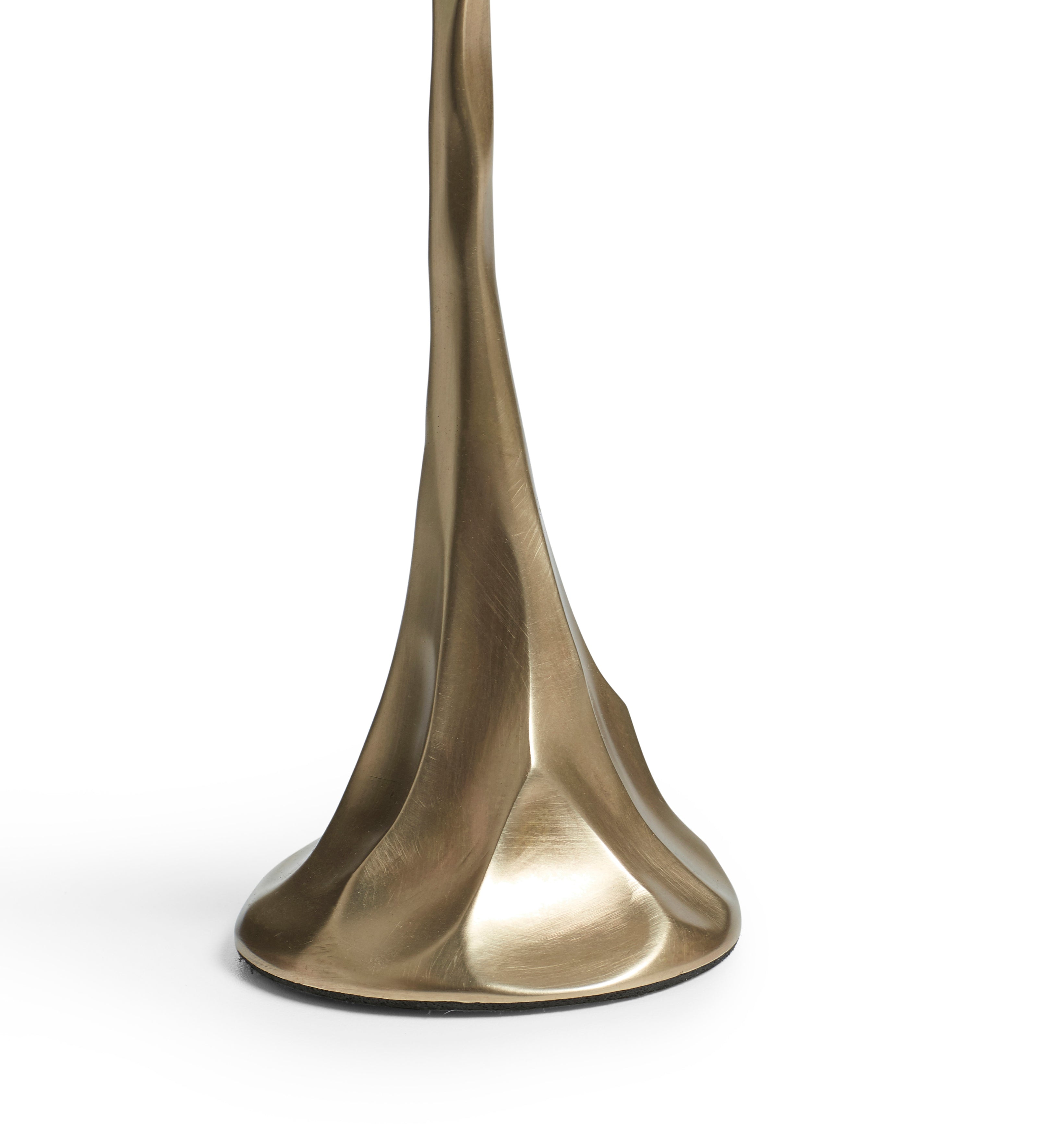 Ninfea Candle Holders Pair - Antique Brass