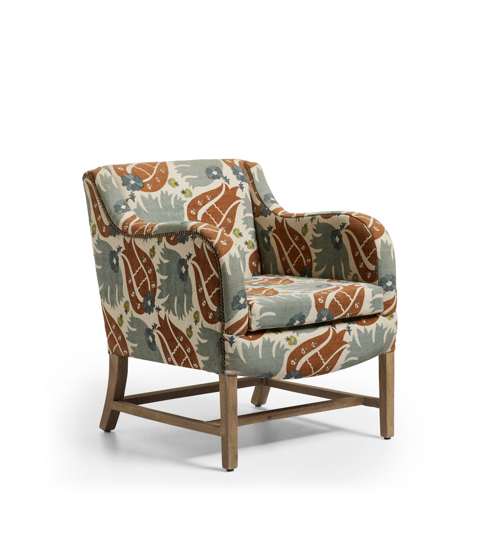 Nomeko Hidaya Armchair - Blood Orange/Blue