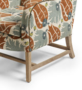 Nomeko Hidaya Armchair - Blood Orange/Blue