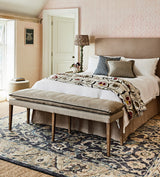 Nott Linen Bench - Wild Oats Wide Herringbone