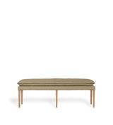 Nott Linen Bench - Wild Oats Wide Herringbone