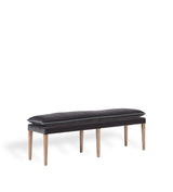 Nott Velvet Bench - Charcoal/Air Force Blue
