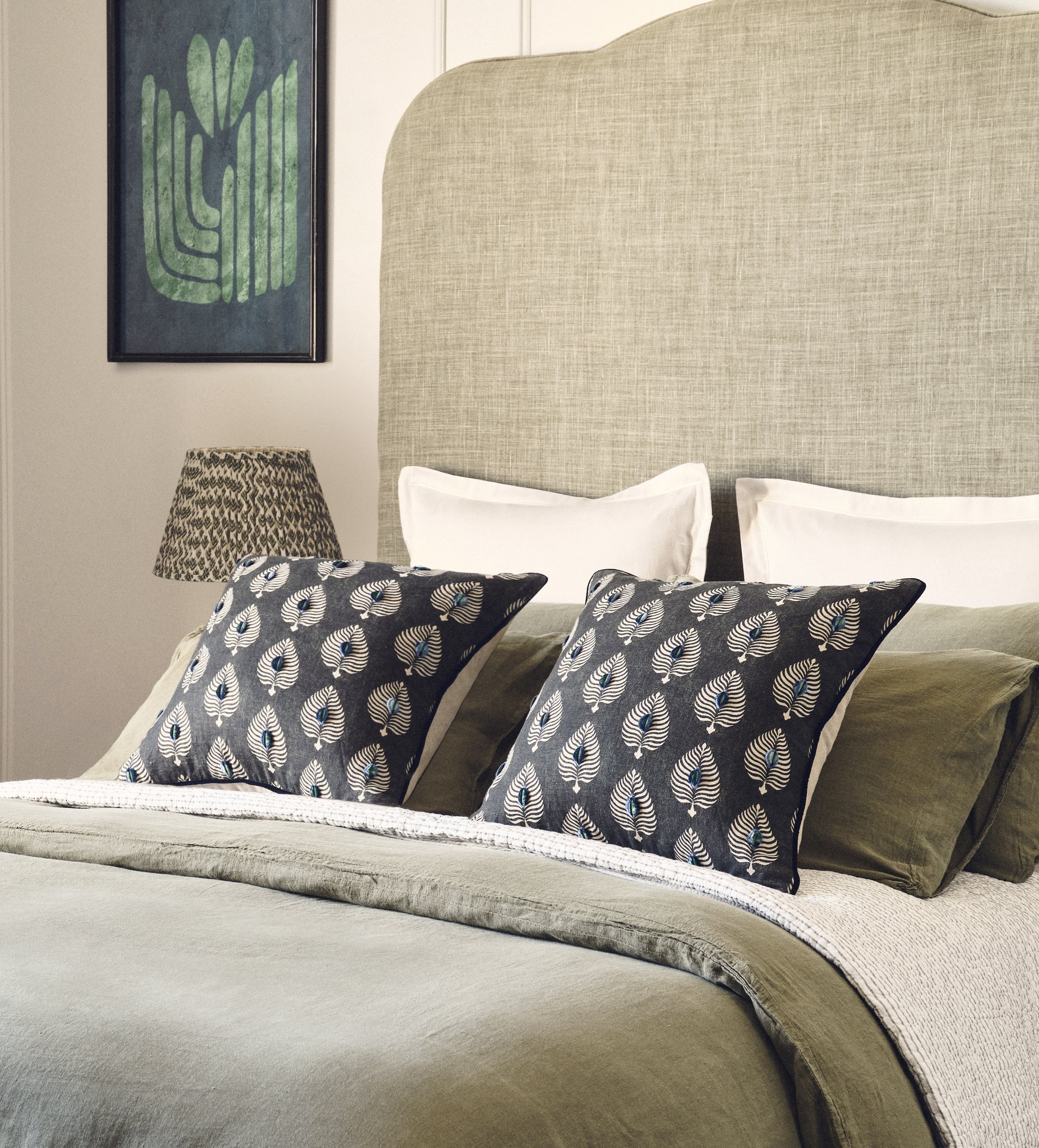 Ocellus Cushion Cover - Midnight Green