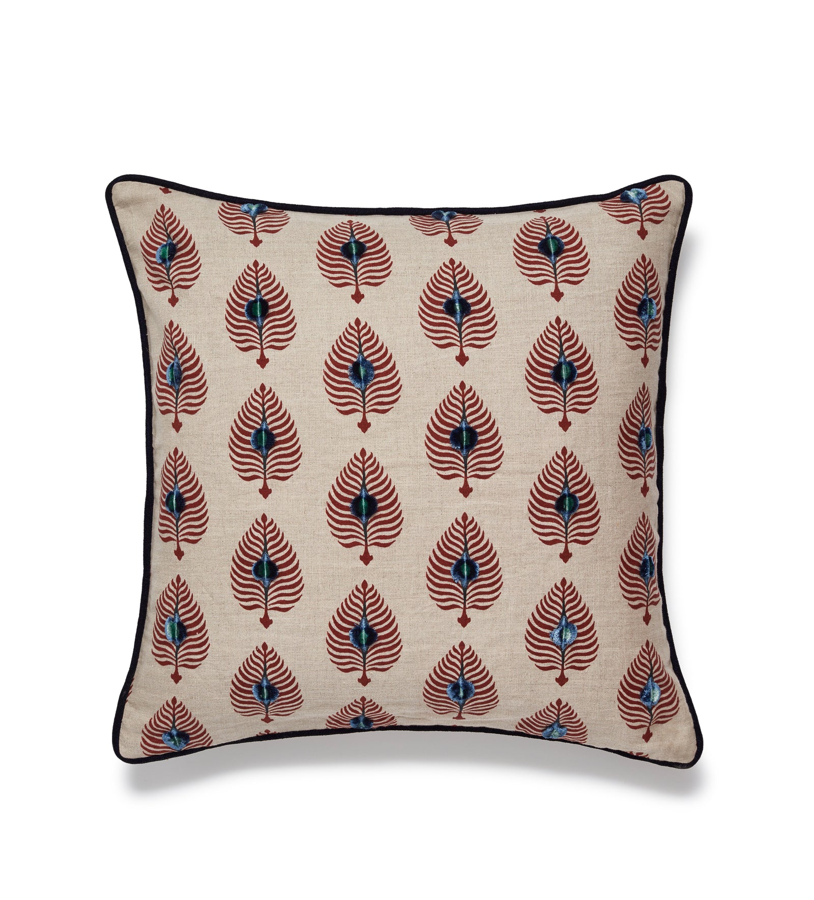Ocellus Cushion Cover - Natural/Red
