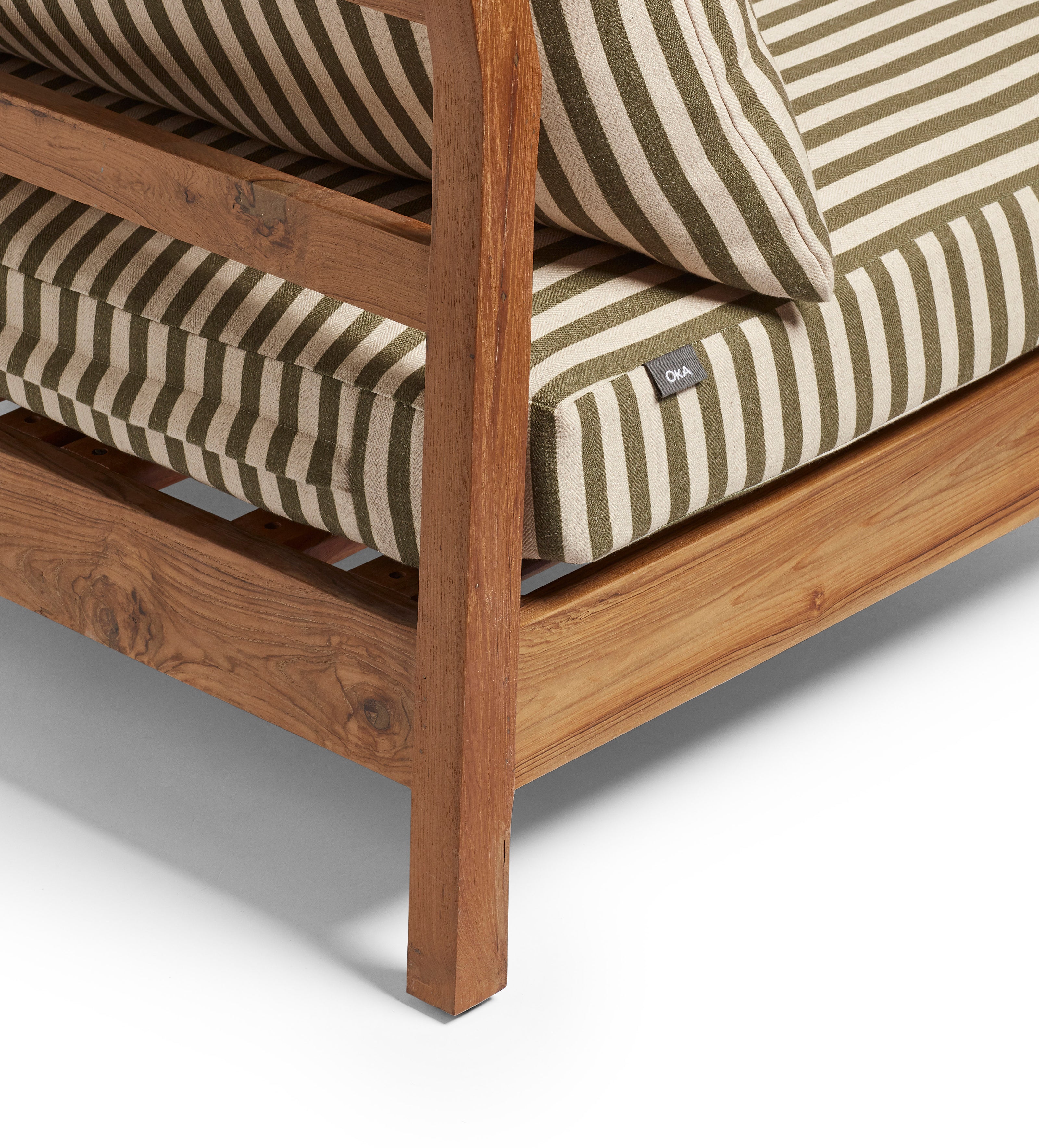 Olivo Wooden Corner Extension - Olive Stripe