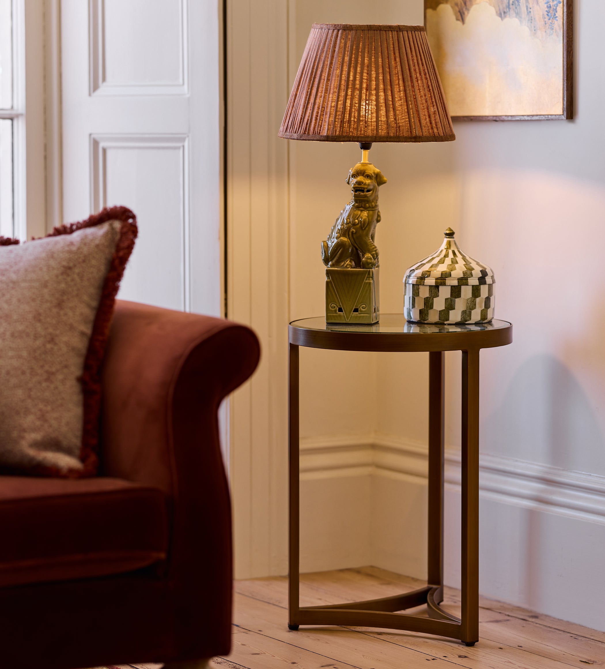 Opplyst Side Table - Bronze