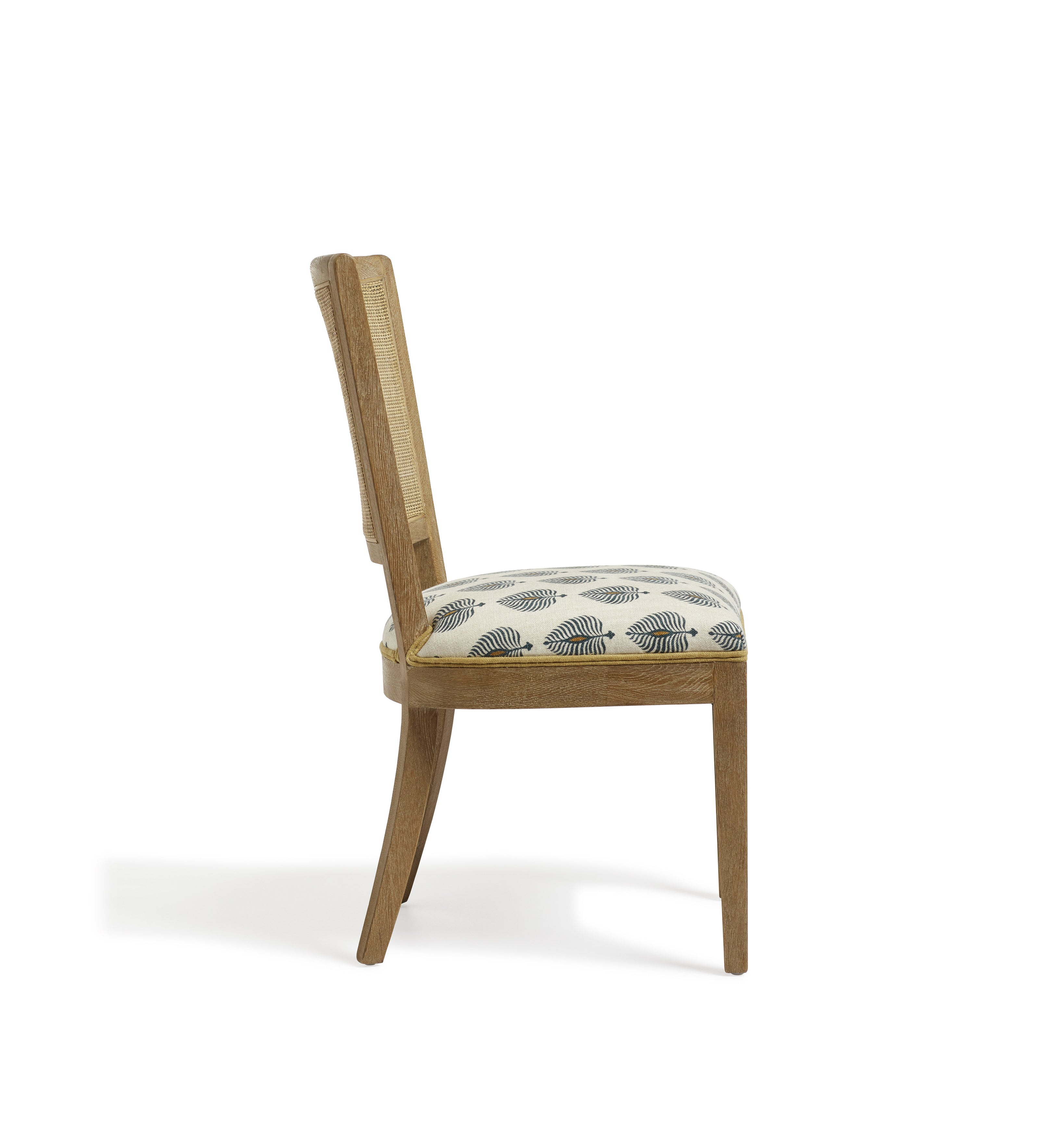 Ormoy Ocellus Armless Dining Chair - Blue/Natural