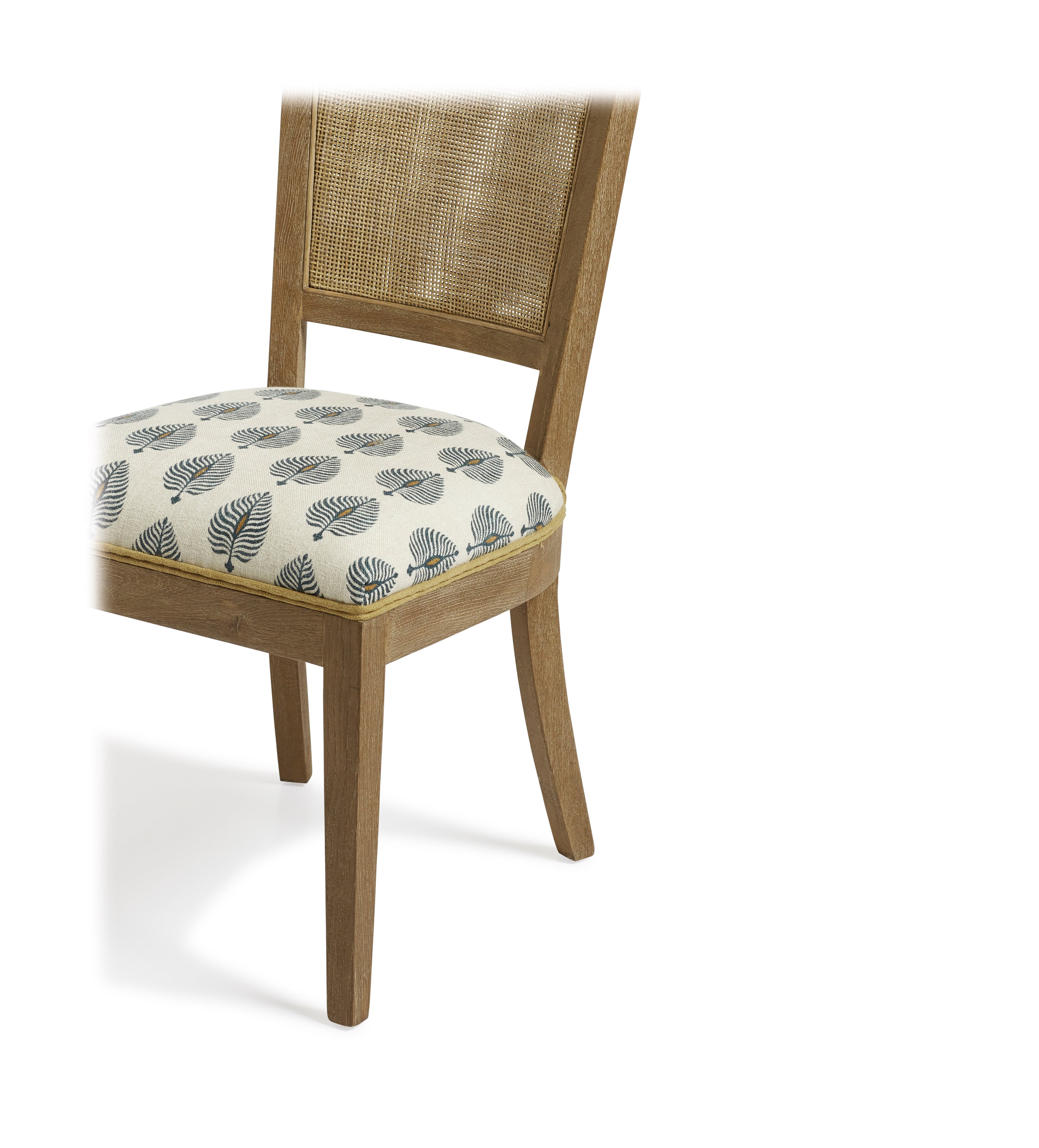 Ormoy Ocellus Armless Dining Chair - Blue/Natural