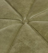 Ottagono Leather Ottoman - Spruce