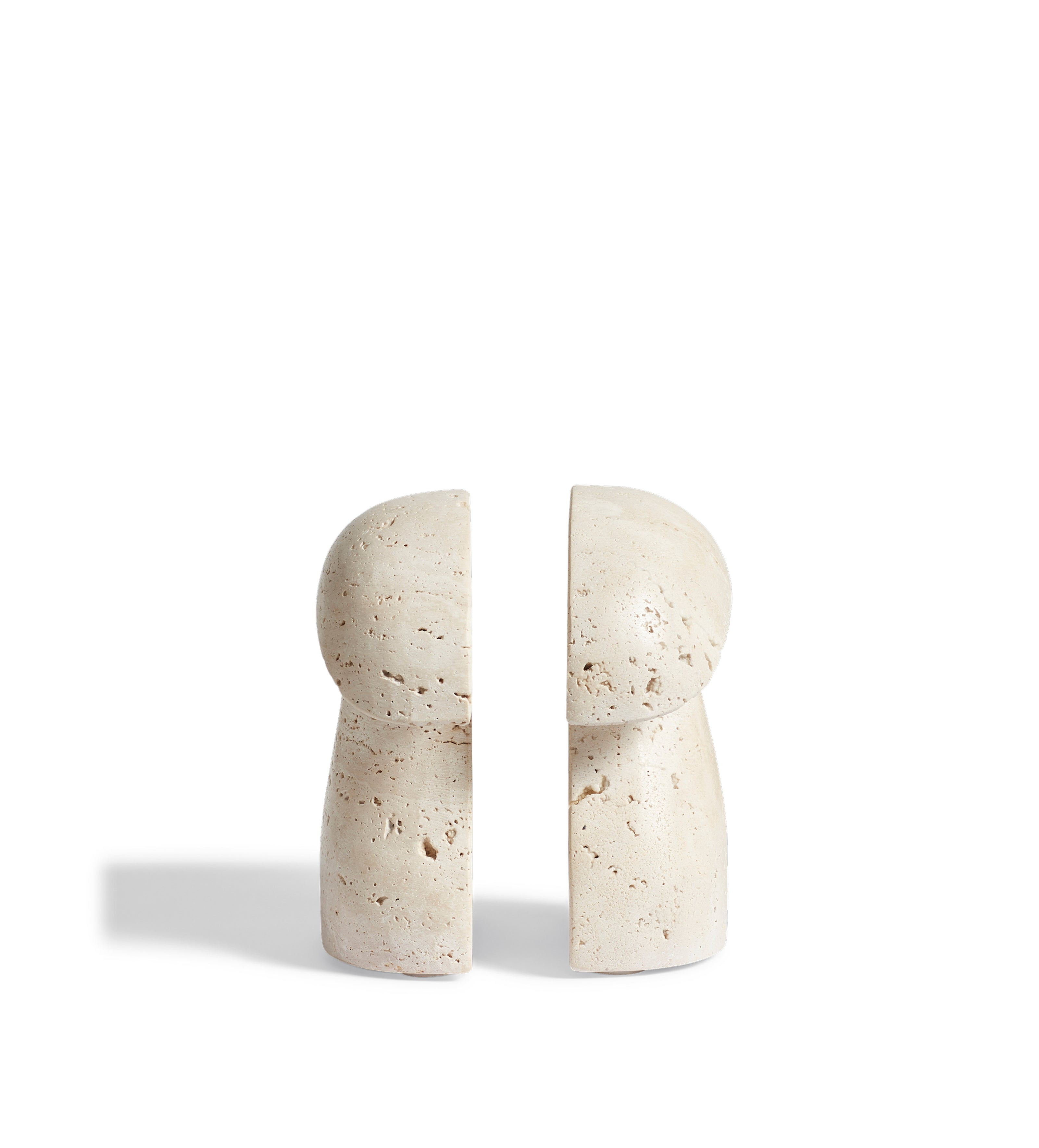 Muscaria Mushroom Bookends Pair - Travertine