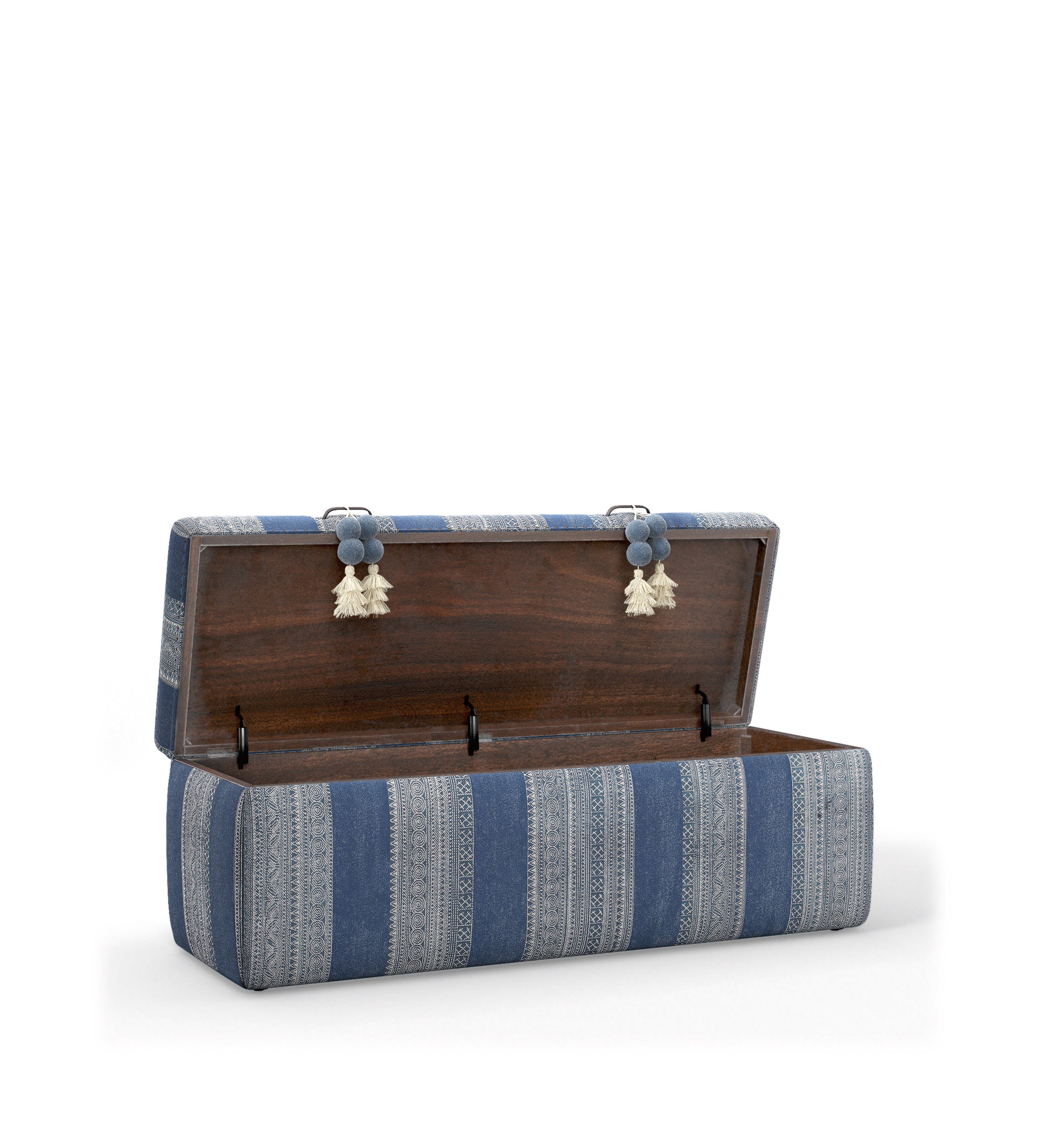 Palayam Upholstered Trunk - Blue