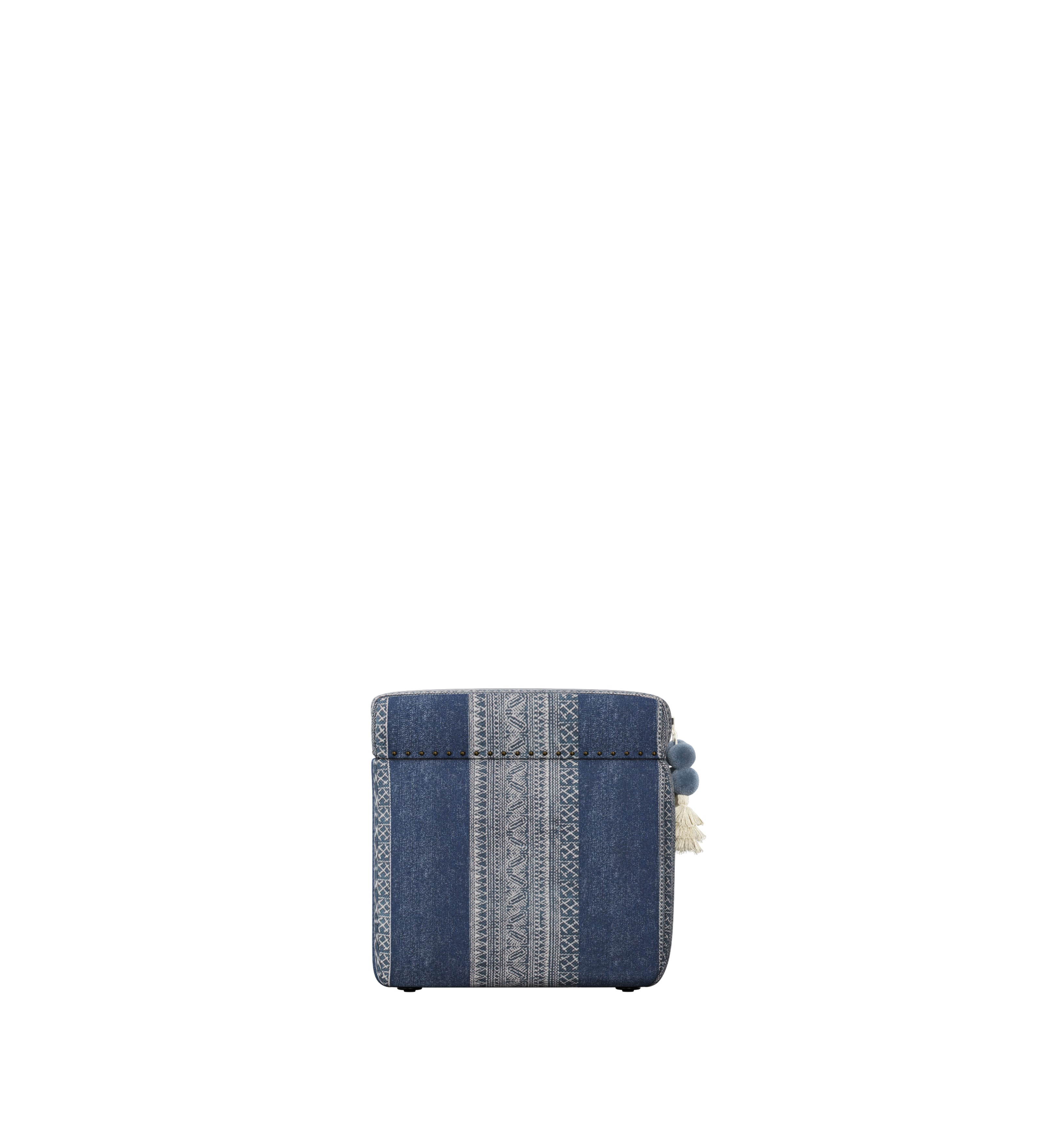 Palayam Upholstered Trunk - Blue